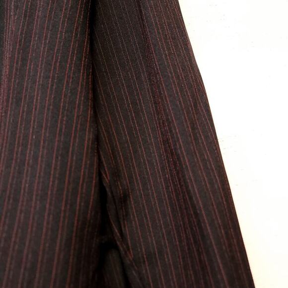 Perceptions Zip Blazer Womens Size 14 Black Red Suit Top Jacket Pin Stripe Suit - Picture 10 of 12